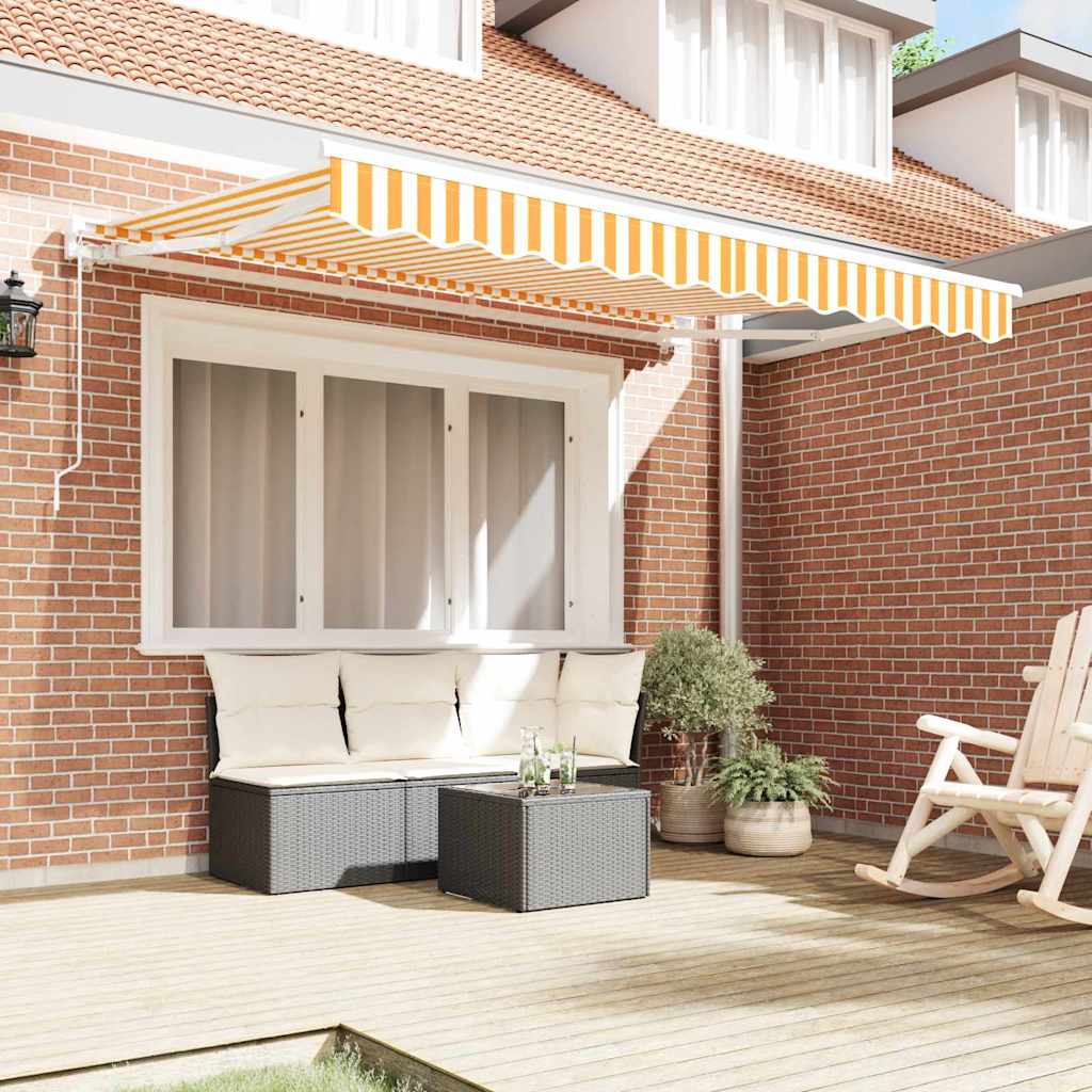 Vidaxl vervangingsdoek voor zonnescherm geel en wit 235 x 195 cm