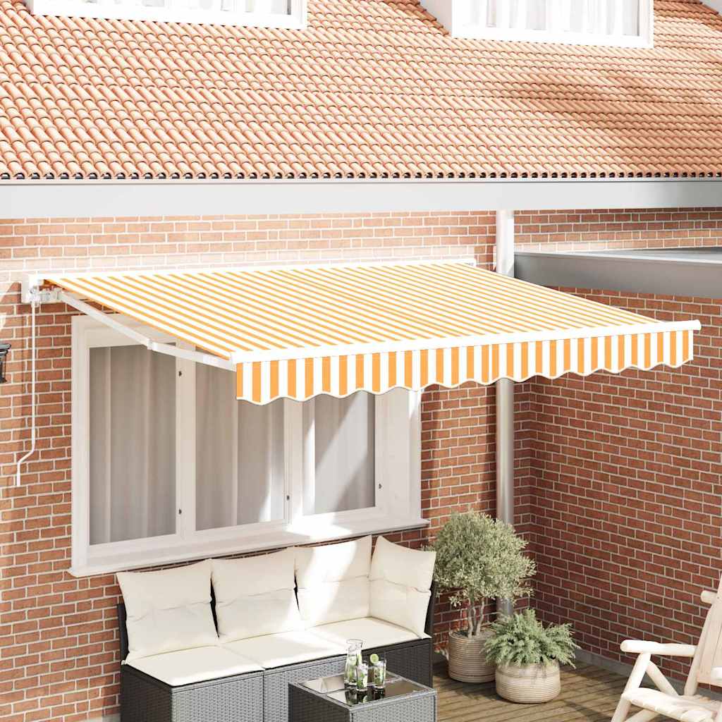 Vidaxl vervangend zonneschermdoek voor 3x2 m geel wit gestreept