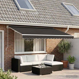 Vidaxl vervangingsdoek voor zonnescherm antraciet 380 x 195 cm