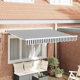 Vidaxl vervangingsdoek voor zonnescherm antraciet en wit 330 x 195 cm