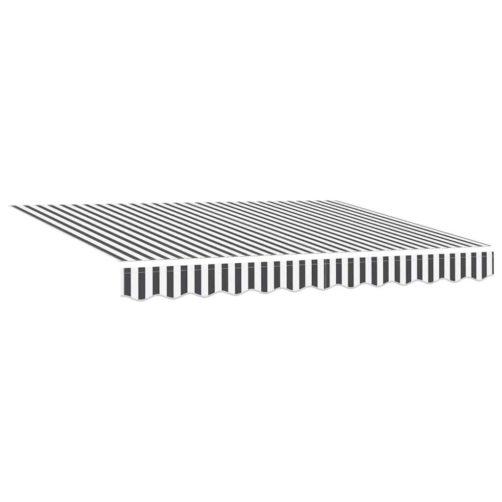 Vidaxl vervangingsdoek voor zonnescherm antraciet en wit 330 x 195 cm