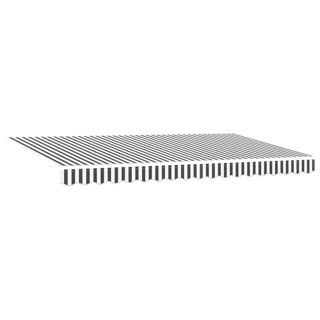Vidaxl vervangingsdoek voor zonnescherm antraciet en wit 380 x 195 cm