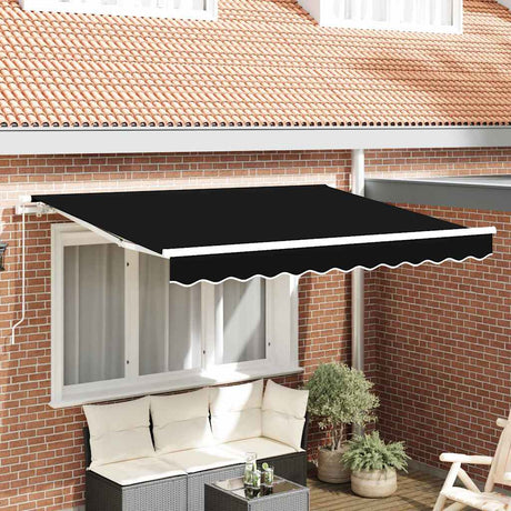 Vidaxl vervangingsdoek voor zonnescherm zwart 330 x 245 cm polyester