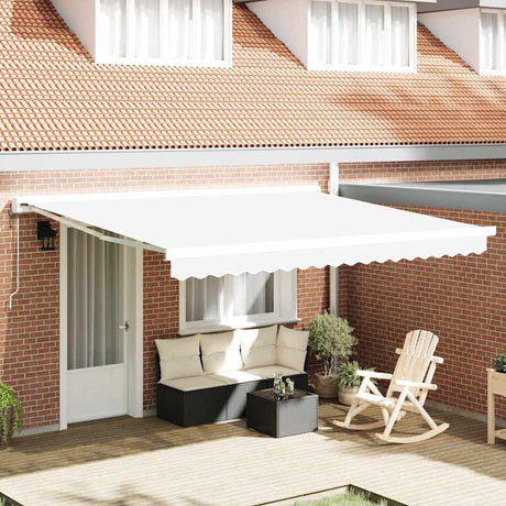 Vidaxl vervangingsdoek voor zonnescherm wit 380 x 295 cm polyester