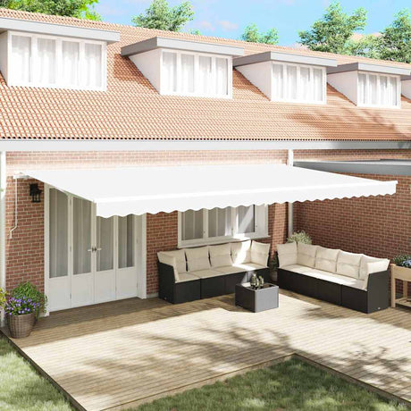 Vidaxl vervangend zonneschermdoek voor 6x3,5 m wit polyester