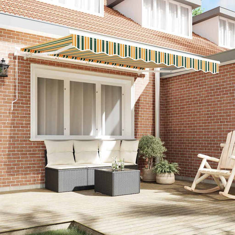 Vidaxl vervangingsdoek voor zonnescherm groen en geel 280 x 245 cm