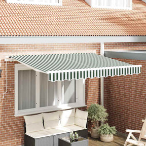Vidaxl vervangend zonneschermdoek voor 3,5x2,5 m groen wit gestreept