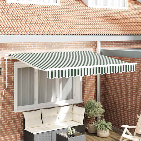 Vidaxl vervangend zonneschermdoek voor 3,5x2,5 m groen wit gestreept