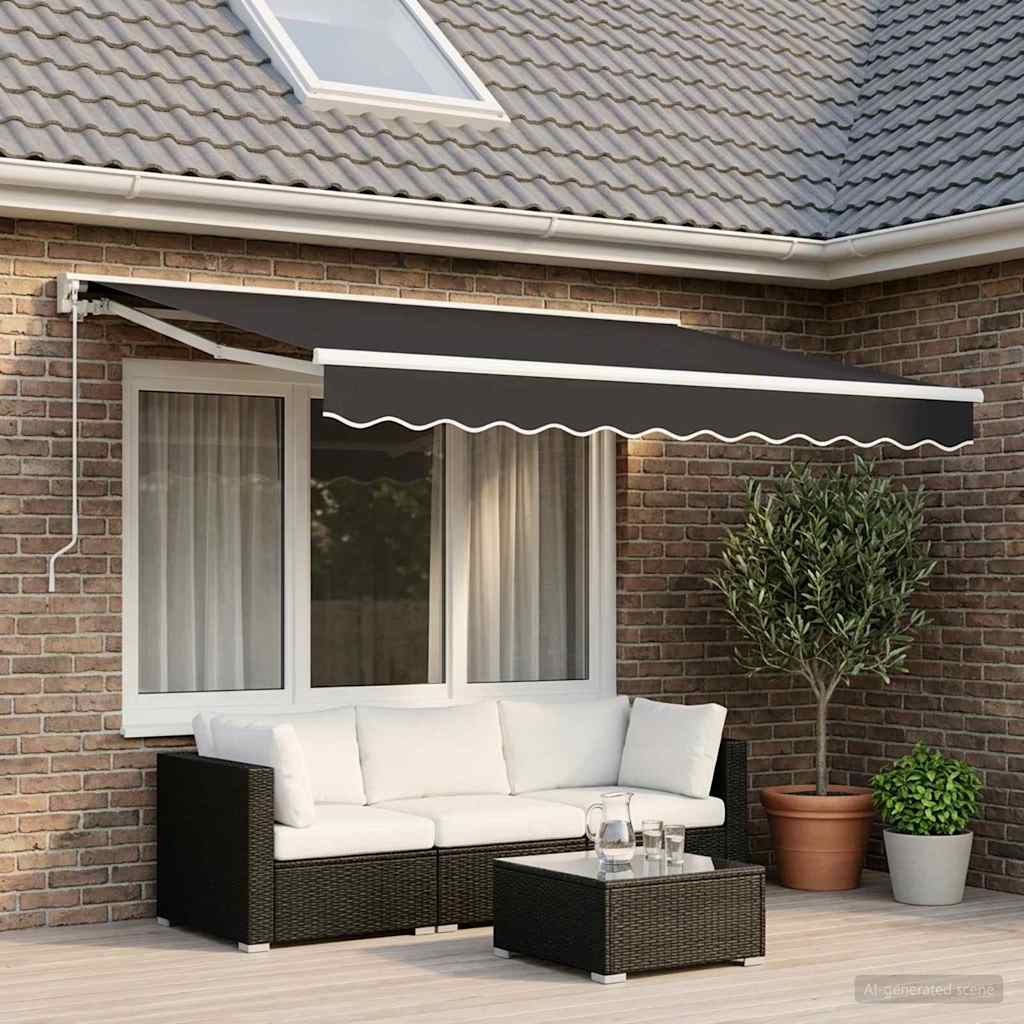 Vidaxl markies valance antraciet 580 x 20 cm canvas