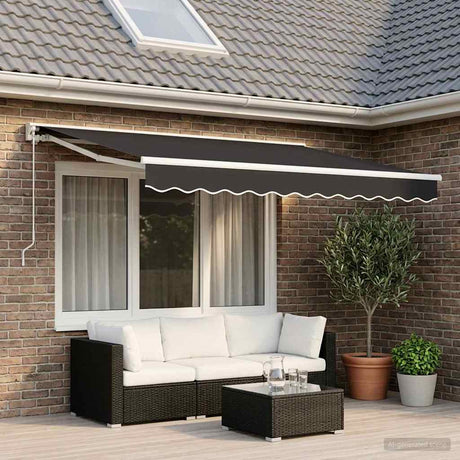 Vidaxl markies valance antraciet 580 x 20 cm canvas