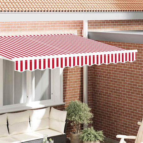 Vidaxl vervangende volant voor 2,5 m rood en wit gestreept polyester