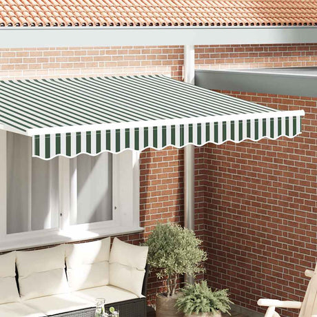 Vidaxl vervangende volant voor 2,5 m groen wit gestreept polyester