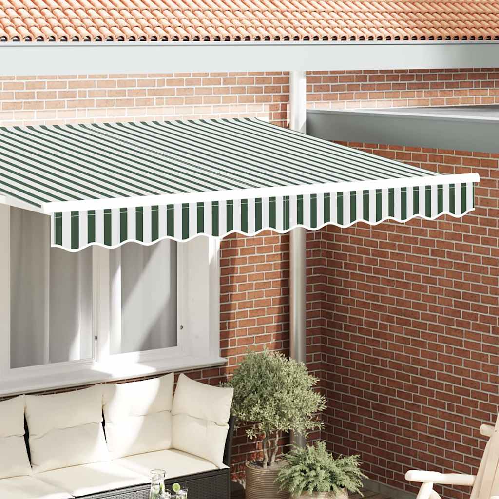 Vidaxl vervangende volant voor 3,5 m groen wit gestreept polyester