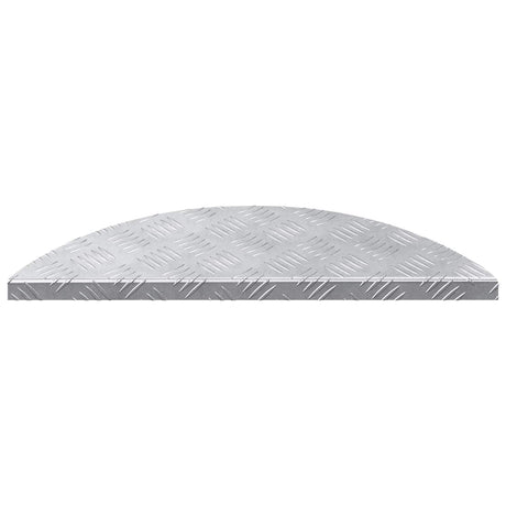 Vidaxl trap tread halvemaanvormig 5 pcs zilver 60 x 18 cm aluminium