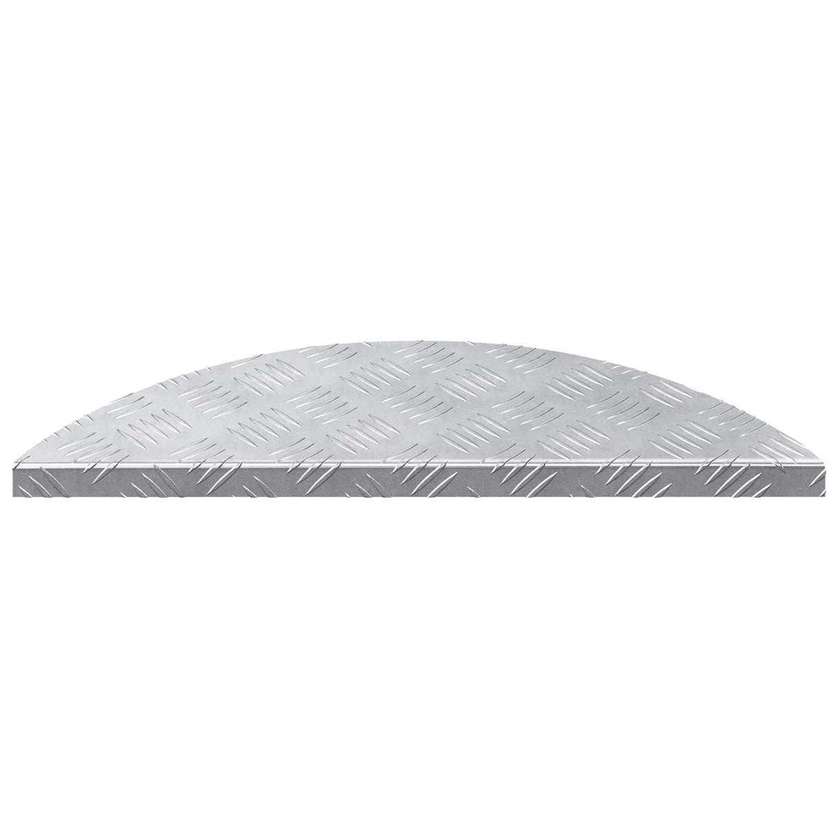Vidaxl trap tread halvemaanvormig 10 pcs zilver 60 x 18 cm aluminium