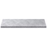 Vidaxl trap tread rechthoekig 5 pcs zilver 60 x 18 cm aluminium