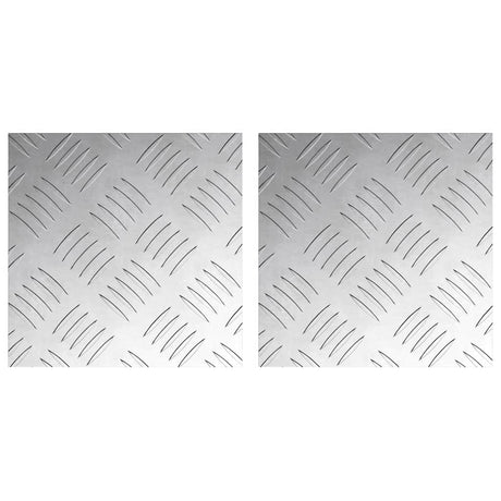 Vidaxl trap tread vierkant 2 pcs zilver 20 x 20 cm aluminium