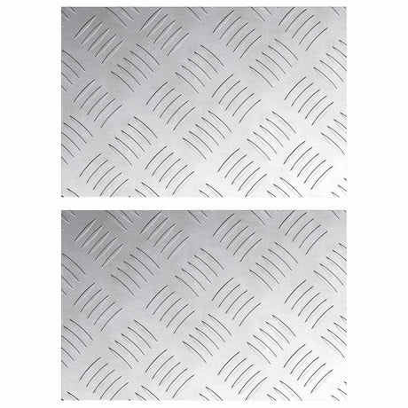 Vidaxl trap tread rechthoekig 2 pcs zilver 30 x 20 cm aluminium