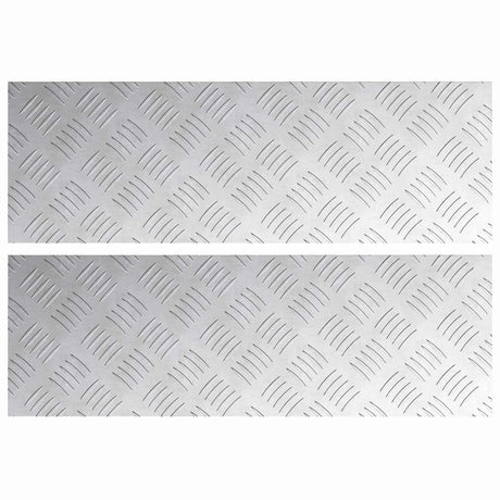 Vidaxl trap tread rechthoekig 2 pcs zilver 60 x 20 cm aluminium