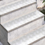 Vidaxl trap tread rechthoekig 4 pcs zilver 80 x 20 cm aluminium