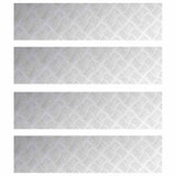 Vidaxl trap tread rechthoekig 4 pcs zilver 80 x 20 cm aluminium