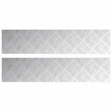 Vidaxl trap tread rechthoekig 2 pcs zilver 90 x 20 cm aluminium