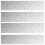 Vidaxl trap tread rechthoekig 4 pcs zilver 90 x 20 cm aluminium