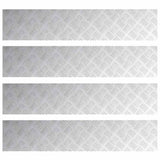 Vidaxl trap tread rechthoekig 4 pcs zilver 100 x 20 cm aluminium