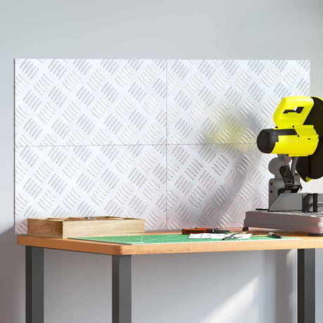 Vidaxl trap tread rechthoekig 4 pcs zilver 50 x 25 cm aluminium