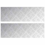 Vidaxl trap tread rechthoekig 2 pcs zilver 75 x 25 cm aluminium