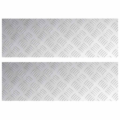 Vidaxl trap tread rechthoekig 2 pcs zilver 75 x 25 cm aluminium
