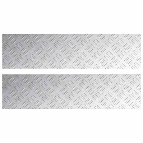 Vidaxl trap tread rechthoekig 2 pcs zilver 100 x 25 cm aluminium
