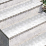 Vidaxl trapmatten 4 st 100 x 25 cm zilver aluminium rechthoekig