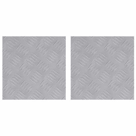 Vidaxl trap tread vierkant 2 pcs zilver 30 x 30 cm aluminium