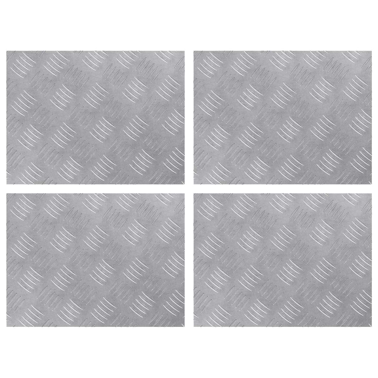 Vidaxl trap tread rechthoekig 4 pcs zilver 40 x 30 cm aluminium