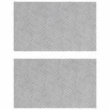 Vidaxl trap tread rechthoekig 2 pcs zilver 50 x 30 cm aluminium