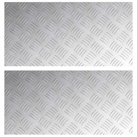 Vidaxl trap tread rechthoekig 2 pcs zilver 60 x 30 cm aluminium