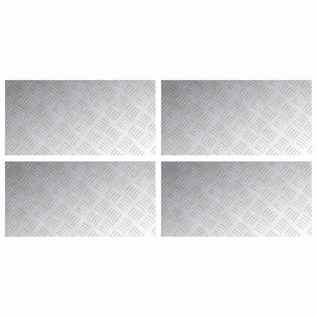 Vidaxl trap tread rechthoekig 4 pcs zilver 60 x 30 cm aluminium
