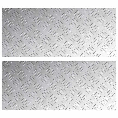 Vidaxl trap tread rechthoekig 2 pcs zilver 70 x 30 cm aluminium