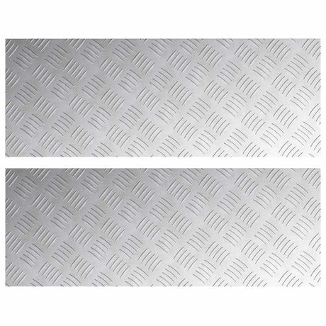 Vidaxl trap tread rechthoekig 2 pcs zilver 80 x 30 cm aluminium