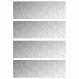 Vidaxl trapmatten 4 st 90 x 30 cm zilver aluminium rechthoekig