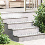 Vidaxl trap tread rechthoekig 2 pcs zilver 90 x 30 cm aluminium