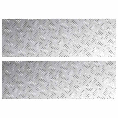 Vidaxl trap tread rechthoekig 2 pcs zilver 90 x 30 cm aluminium