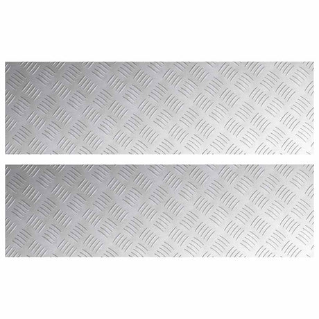 Vidaxl trap tread rechthoekig 2 pcs zilver 100 x 30 cm aluminium