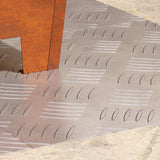 Vidaxl trap tread vierkant 4 pcs zilver 40 x 40 cm aluminium