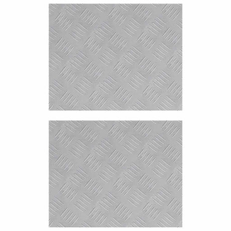 Vidaxl trap tread rechthoekig 2 pcs zilver 50 x 40 cm aluminium