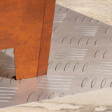 Vidaxl trap tread rechthoekig 2 pcs zilver 50 x 40 cm aluminium