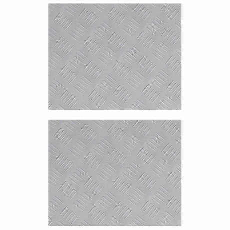 Vidaxl trap tread rechthoekig 2 pcs zilver 50 x 40 cm aluminium