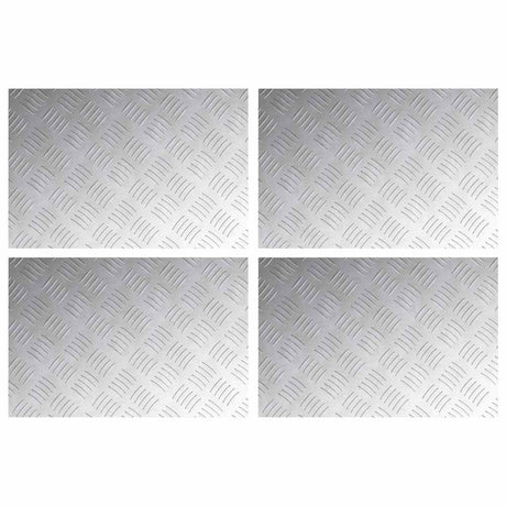 Vidaxl trap tread rechthoekig 4 pcs zilver 60 x 40 cm aluminium