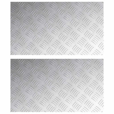 Vidaxl trap tread rechthoekig 2 pcs zilver 70 x 40 cm aluminium